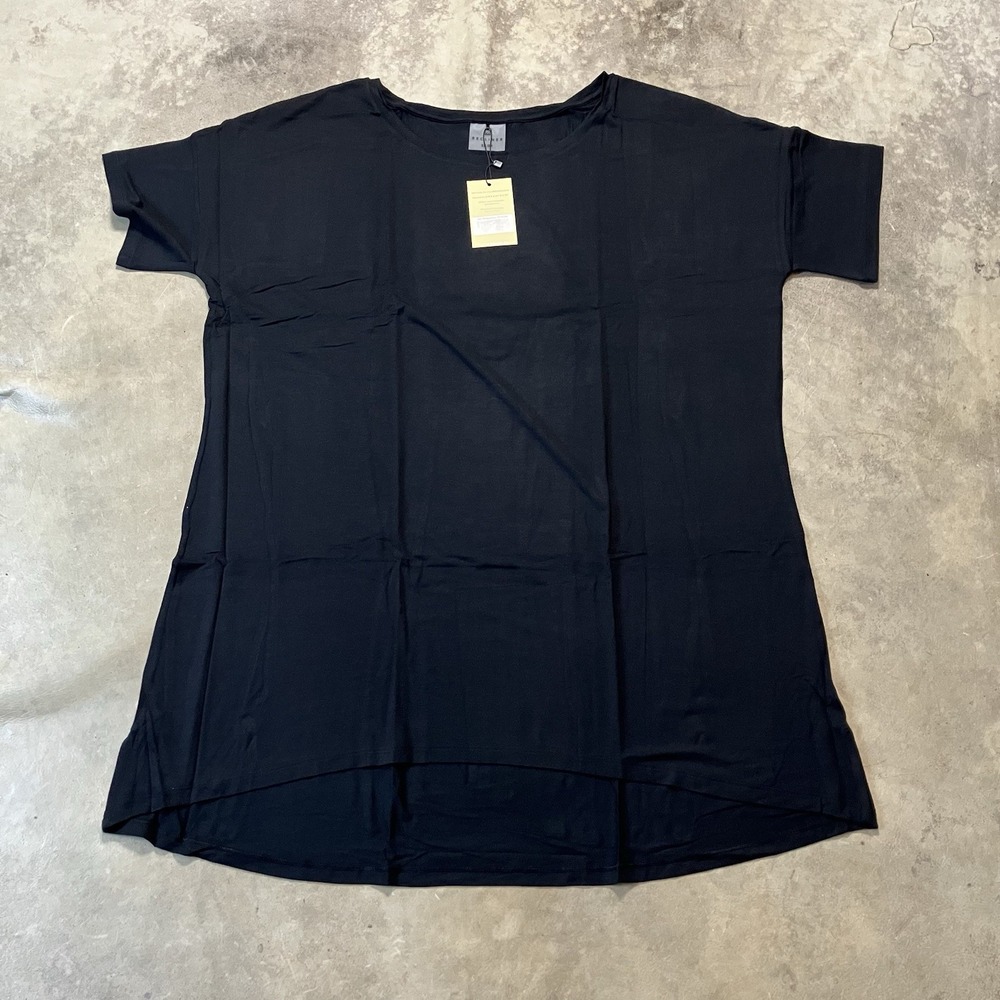 Recliner NYC Night Tee Sleep Dress Womens Size 3XL Black Dream Tech‎ Soft